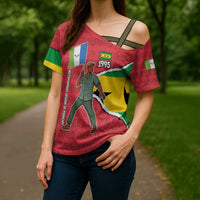 Autonomous Region of Principe Independence Cross Shoulder Shirt with 1995 Flag Design and Cultural Pattern - Wonder Print Shop