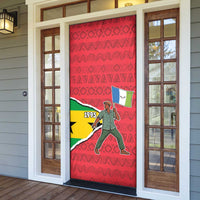 Autonomous Region of Principe Independence Door Cover with 1995 Flag Design and Cultural Pattern - Wonder Print Shop