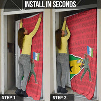 Autonomous Region of Principe Independence Door Cover with 1995 Flag Design and Cultural Pattern - Wonder Print Shop