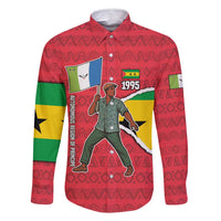 Autonomous Region of Principe Independence Family Matching Long Sleeve Bodycon Dress and Hawaiian Shirt with 1995 Flag Design and Cultural Pattern - Wonder Print Shop