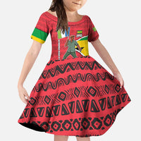 Autonomous Region of Principe Independence Family Matching Mermaid Dress and Hawaiian Shirt with 1995 Flag Design and Cultural Pattern - Wonder Print Shop