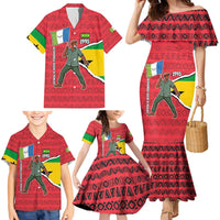 Autonomous Region of Principe Independence Family Matching Mermaid Dress and Hawaiian Shirt with 1995 Flag Design and Cultural Pattern - Wonder Print Shop
