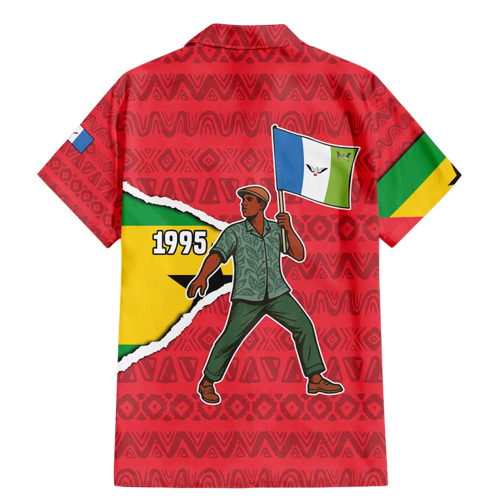 Autonomous Region of Principe Independence Family Matching Mermaid Dress and Hawaiian Shirt with 1995 Flag Design and Cultural Pattern - Wonder Print Shop