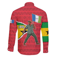 Autonomous Region of Principe Independence Family Matching Puletasi and Hawaiian Shirt with 1995 Flag Design and Cultural Pattern - Wonder Print Shop