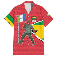 Autonomous Region of Principe Independence Family Matching Tank Maxi Dress and Hawaiian Shirt with 1995 Flag Design and Cultural Pattern - Wonder Print Shop