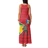 Autonomous Region of Principe Independence Family Matching Tank Maxi Dress and Hawaiian Shirt with 1995 Flag Design and Cultural Pattern - Wonder Print Shop
