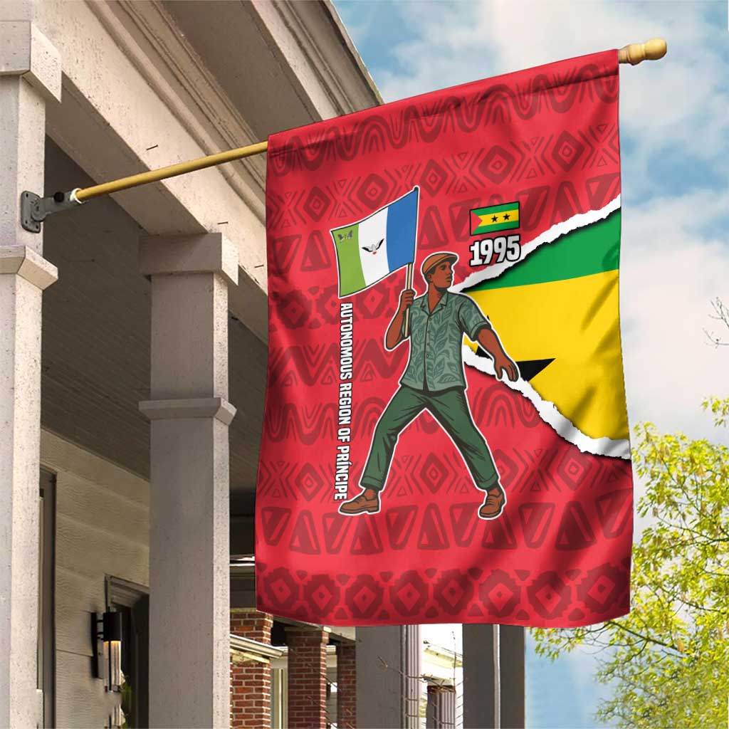 Autonomous Region of Principe Independence Garden Flag with 1995 Flag Design and Cultural Pattern - Wonder Print Shop