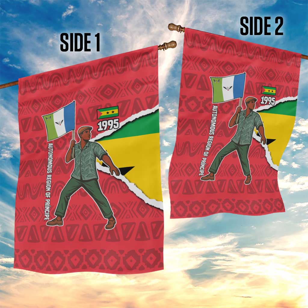 Autonomous Region of Principe Independence Garden Flag with 1995 Flag Design and Cultural Pattern - Wonder Print Shop