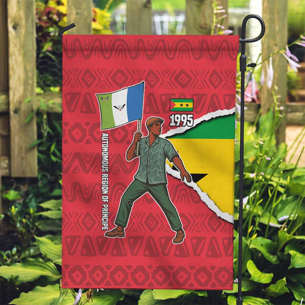 Autonomous Region of Principe Independence Garden Flag with 1995 Flag Design and Cultural Pattern - Wonder Print Shop