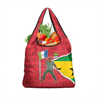 Autonomous Region of Principe Independence Grocery Bag with 1995 Flag Design and Cultural Pattern - Wonder Print Shop