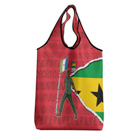 Autonomous Region of Principe Independence Grocery Bag with 1995 Flag Design and Cultural Pattern - Wonder Print Shop