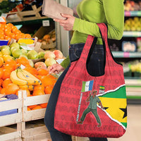 Autonomous Region of Principe Independence Grocery Bag with 1995 Flag Design and Cultural Pattern - Wonder Print Shop