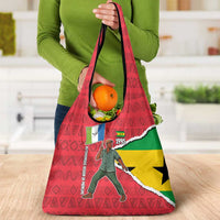 Autonomous Region of Principe Independence Grocery Bag with 1995 Flag Design and Cultural Pattern - Wonder Print Shop