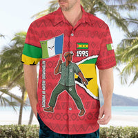 Autonomous Region of Principe Independence Hawaiian Shirt with 1995 Flag Design and Cultural Pattern - Wonder Print Shop