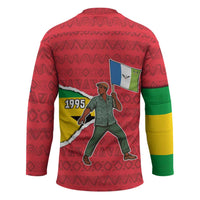 Autonomous Region of Principe Independence Hockey Jersey with 1995 Flag Design and Cultural Pattern - Wonder Print Shop