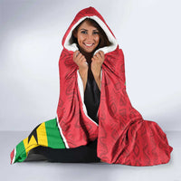 Autonomous Region of Principe Independence Hooded Blanket with 1995 Flag Design and Cultural Pattern - Wonder Print Shop