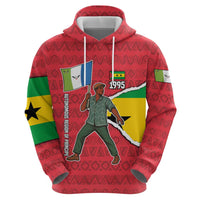 Autonomous Region of Principe Independence Hoodie with 1995 Flag Design and Cultural Pattern - Wonder Print Shop