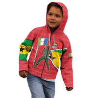 Autonomous Region of Principe Independence Kid Hoodie with 1995 Flag Design and Cultural Pattern - Wonder Print Shop