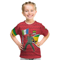 Autonomous Region of Principe Independence Kid T Shirt with 1995 Flag Design and Cultural Pattern - Wonder Print Shop