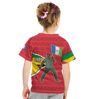 Autonomous Region of Principe Independence Kid T Shirt with 1995 Flag Design and Cultural Pattern - Wonder Print Shop