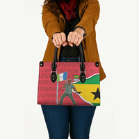 Autonomous Region of Principe Independence Leather Bag with 1995 Flag Design and Cultural Pattern - Wonder Print Shop