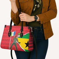 Autonomous Region of Principe Independence Leather Bag with 1995 Flag Design and Cultural Pattern - Wonder Print Shop