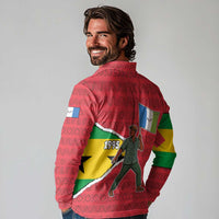 Autonomous Region of Principe Independence Long Sleeve Polo Shirt with 1995 Flag Design and Cultural Pattern - Wonder Print Shop