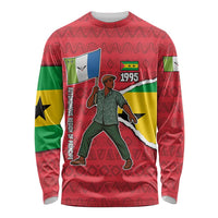 Autonomous Region of Principe Independence Long Sleeve Shirt with 1995 Flag Design and Cultural Pattern - Wonder Print Shop