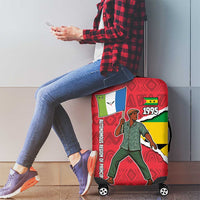 Autonomous Region of Principe Independence Luggage Cover with 1995 Flag Design and Cultural Pattern - Wonder Print Shop