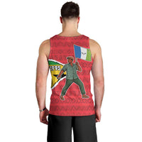 Autonomous Region of Principe Independence Men Tank Top with 1995 Flag Design and Cultural Pattern - Wonder Print Shop