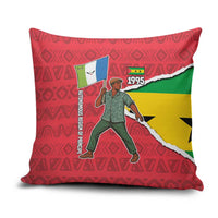 Autonomous Region of Principe Independence Pillow Cover with 1995 Flag Design and Cultural Pattern - Wonder Print Shop