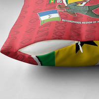 Autonomous Region of Principe Independence Pillow Cover with 1995 Flag Design and Cultural Pattern - Wonder Print Shop