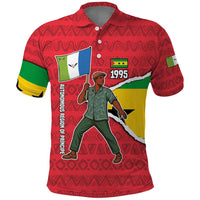 Autonomous Region of Principe Independence Polo Shirt with 1995 Flag Design and Cultural Pattern - Wonder Print Shop