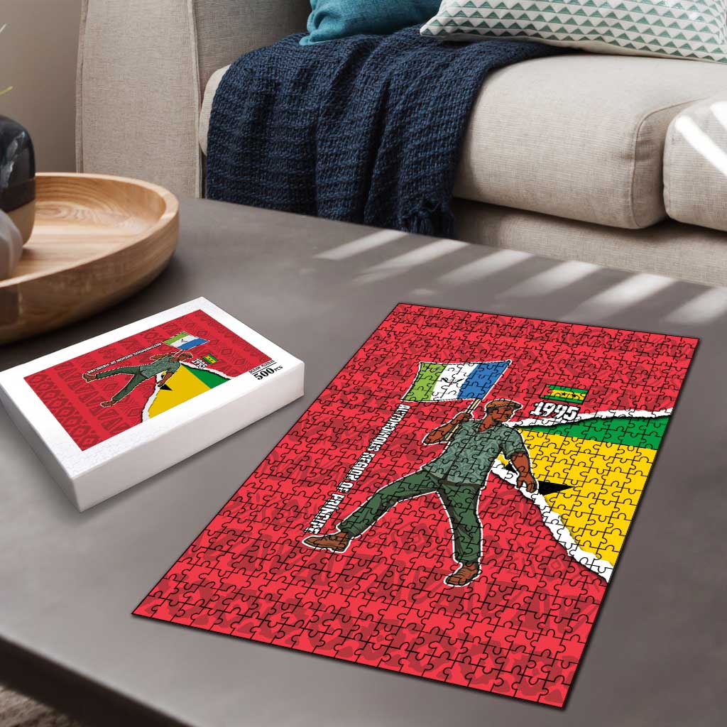 Autonomous Region of Principe Independence Puzzle with 1995 Flag Design and Cultural Pattern - Wonder Print Shop