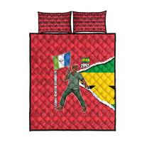 Autonomous Region of Principe Independence Quilt Bed Set with 1995 Flag Design and Cultural Pattern - Wonder Print Shop