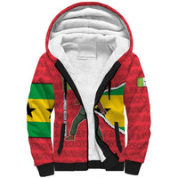 Autonomous Region of Principe Independence Sherpa Hoodie with 1995 Flag Design and Cultural Pattern - Wonder Print Shop