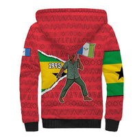Autonomous Region of Principe Independence Sherpa Hoodie with 1995 Flag Design and Cultural Pattern - Wonder Print Shop