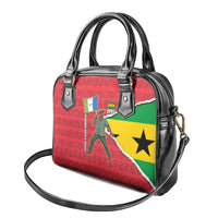 Autonomous Region of Principe Independence Shoulder Handbag with 1995 Flag Design and Cultural Pattern - Wonder Print Shop