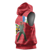 Autonomous Region of Principe Independence Sleeveless Hoodie with 1995 Flag Design and Cultural Pattern - Wonder Print Shop