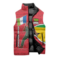 Autonomous Region of Principe Independence Sleeveless Puffer Jacket with 1995 Flag Design and Cultural Pattern - Wonder Print Shop