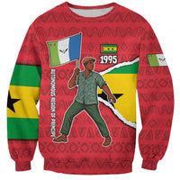 Autonomous Region of Principe Independence Sweatshirt with 1995 Flag Design and Cultural Pattern - Wonder Print Shop