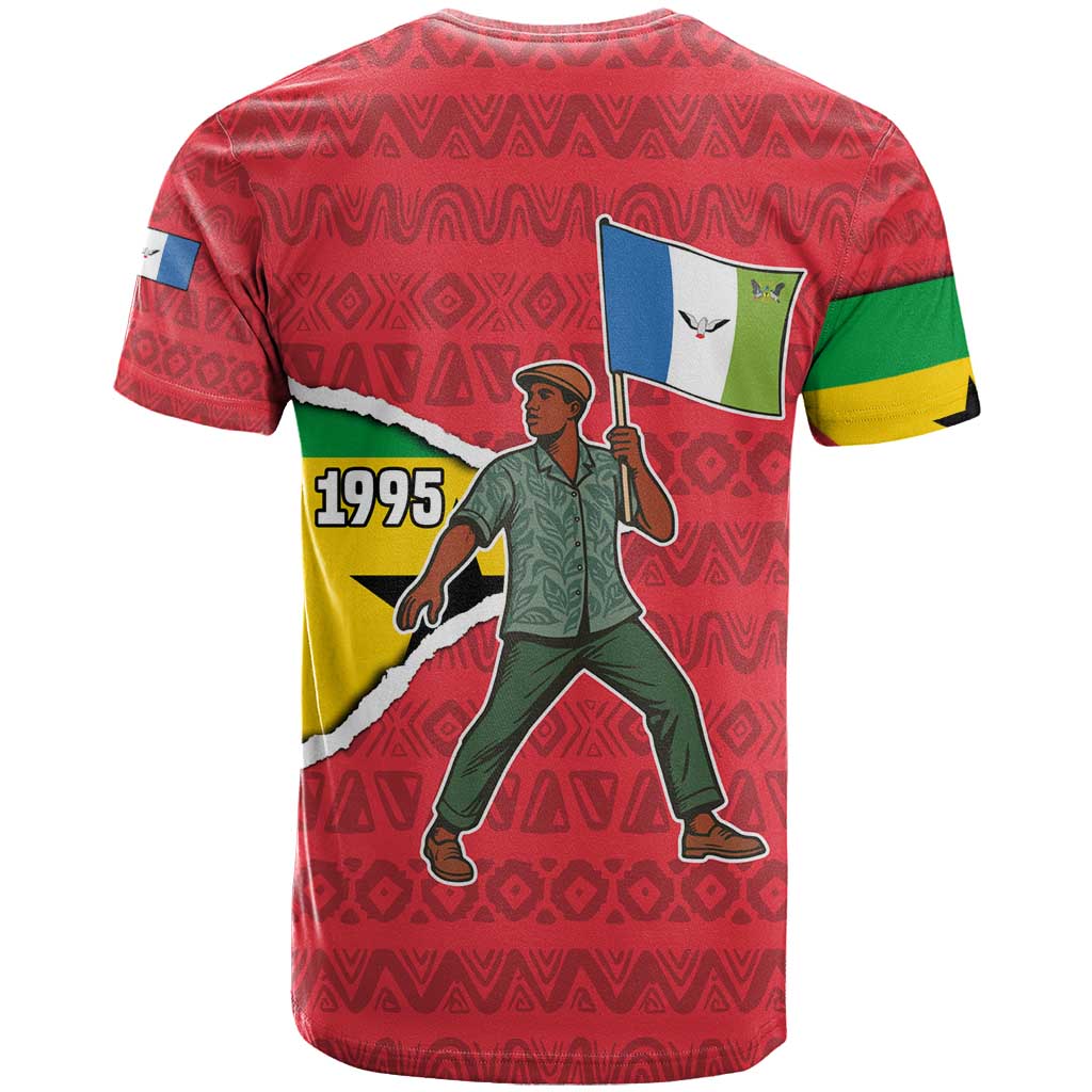 Autonomous Region of Principe Independence T Shirt with 1995 Flag Design and Cultural Pattern - Wonder Print Shop