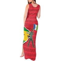 Autonomous Region of Principe Independence Tank Maxi Dress with 1995 Flag Design and Cultural Pattern - Wonder Print Shop
