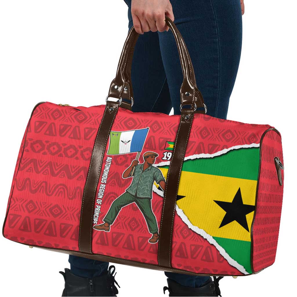 Autonomous Region of Principe Independence Travel Bag with 1995 Flag Design and Cultural Pattern - Wonder Print Shop