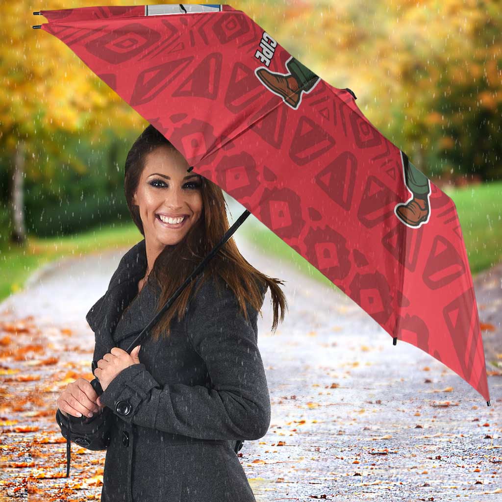 Autonomous Region of Principe Independence Umbrella with 1995 Flag Design and Cultural Pattern - Wonder Print Shop