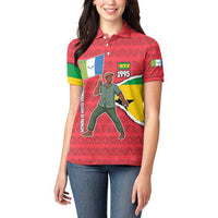 Autonomous Region of Principe Independence Women Polo Shirt with 1995 Flag Design and Cultural Pattern - Wonder Print Shop
