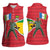 Autonomous Region of Principe Independence Women Sleeveless Polo Shirt with 1995 Flag Design and Cultural Pattern - Wonder Print Shop