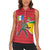 Autonomous Region of Principe Independence Women Sleeveless Polo Shirt with 1995 Flag Design and Cultural Pattern - Wonder Print Shop