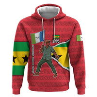 Autonomous Region of Principe Independence Zip Hoodie with 1995 Flag Design and Cultural Pattern - Wonder Print Shop