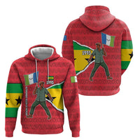 Autonomous Region of Principe Independence Zip Hoodie with 1995 Flag Design and Cultural Pattern - Wonder Print Shop